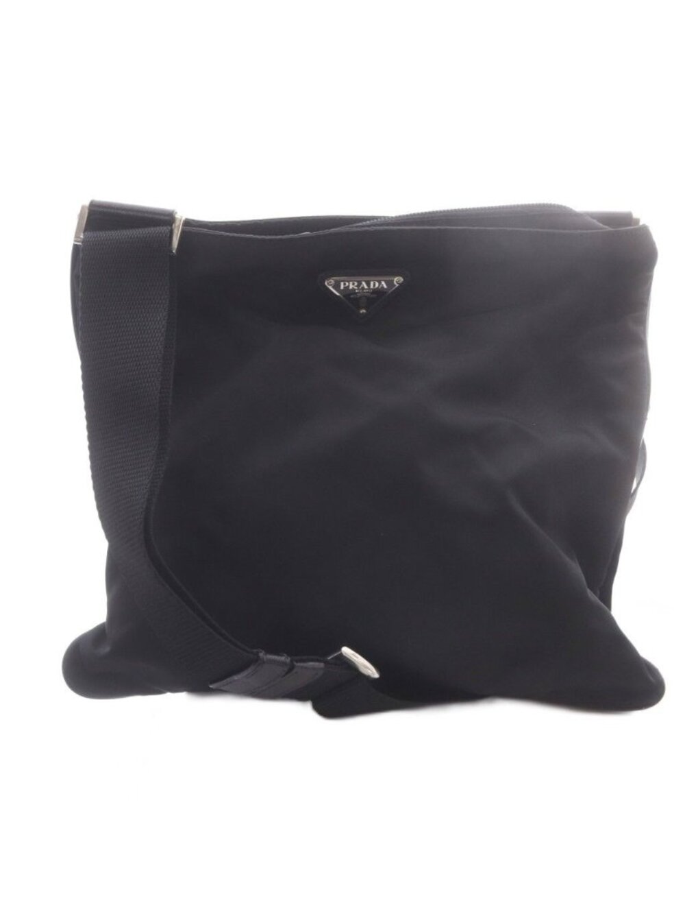 Prada Nylon Crossbody Shoulder Bag Black